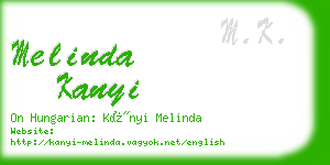 melinda kanyi business card